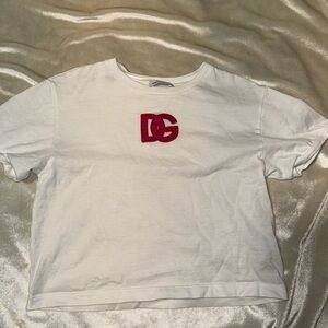 Dolce & Gabbana White Tee with Red Logo